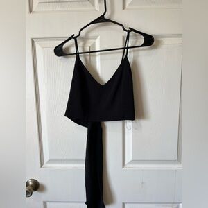 Black tie crop top